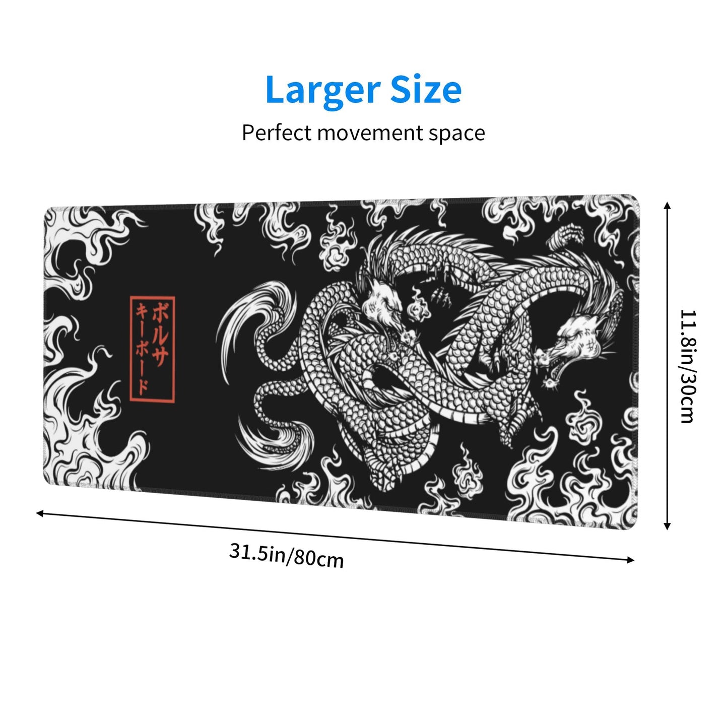 Japanese Dragon Large Mouse Pad