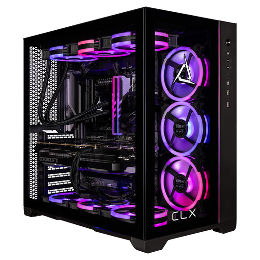 CLX Set Gaming Desktop - Liquid Cooled AMD Ryzen 9 7950X3D 4.2GHz 16-Core Processor, 64GB DDR5 Memory, GeForce RTX 4090 24GB GDDR6X Graphics, 2TB SSD, 6TB HDD, WiFi, Windows 11 Home 64-bit