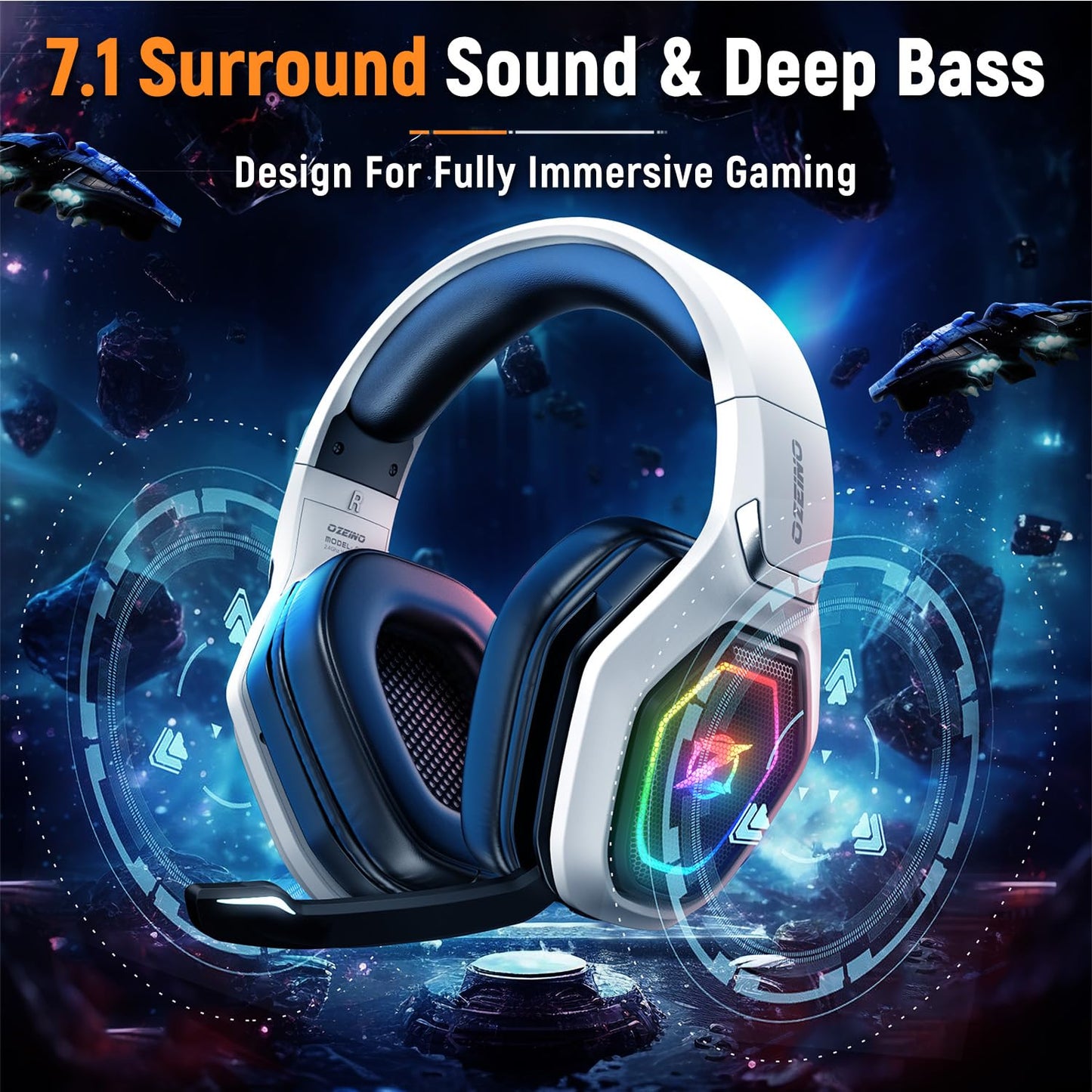 Ozeino 2.4GHz Wireless Gaming Headset